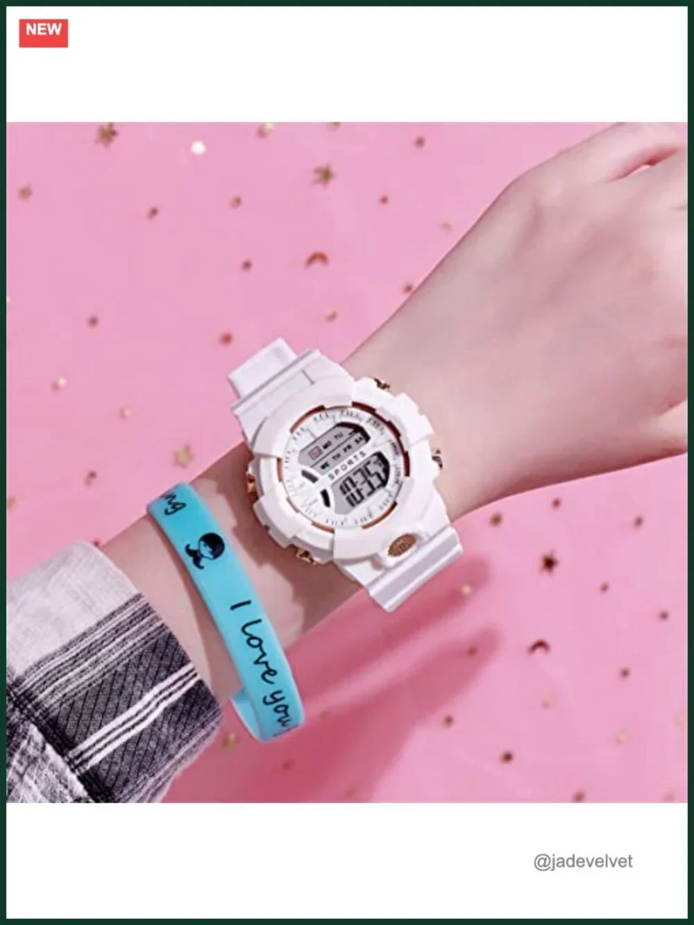 5 Pack Student Sports Watches Analog Digital Silicone Band Luminous Stopwatch